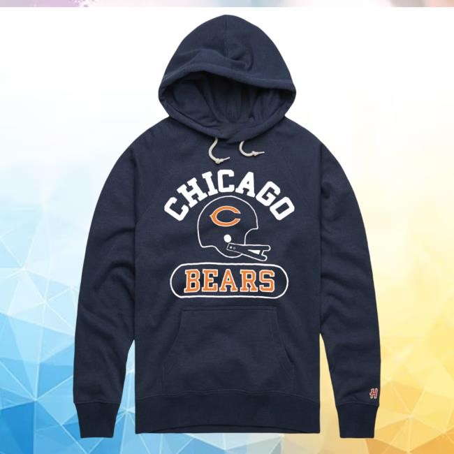 Chicago Bears Homage Navy Helmet Attractive Hoodie | Buy Official Clark Street Sports
