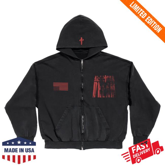 Official 21 Savage Merch Store Saint Laurent Don 21 Savage Flag Zip Up Crew neck Sweatshirt 21 Savage Apparel Clothing 21Savage