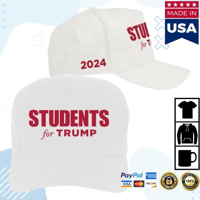 Official Donald Trump Merch Store Donald Trump Students For Trump White Structured Cap Donald Trump Apparel Clothing Shop DonaldTrump