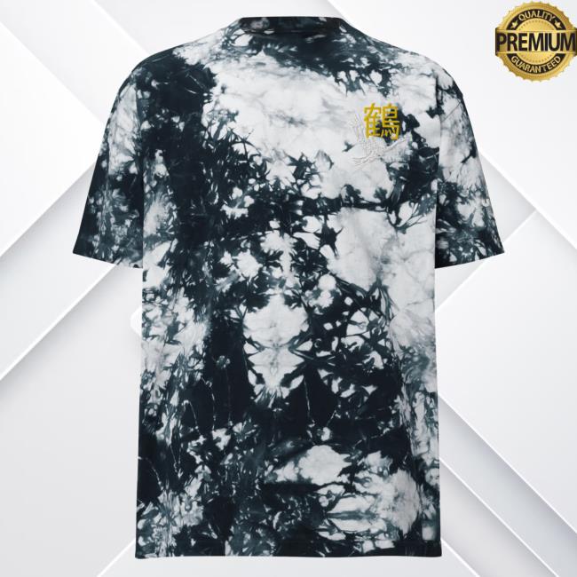 Official Yujin Clothing Tancho-Zuru Tie Dye Shirts Black / White Tie-Dye