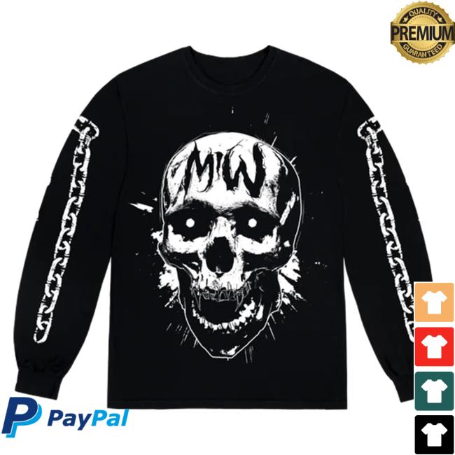 Official Motionless In White Skull Long Sleeve Tee Shirt