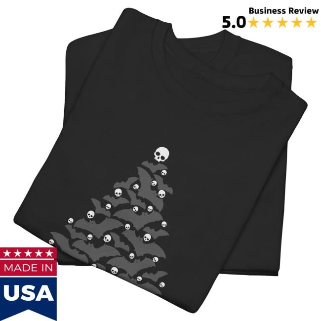 Official Murder with my Husband Christmas Bone Tree Tee MWMH Postcat