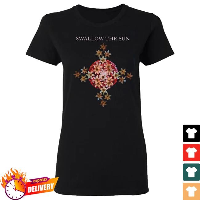Swallow The Sun Moon Flower Cross Ladies Top Shirt Swallow The Sun Official Merch