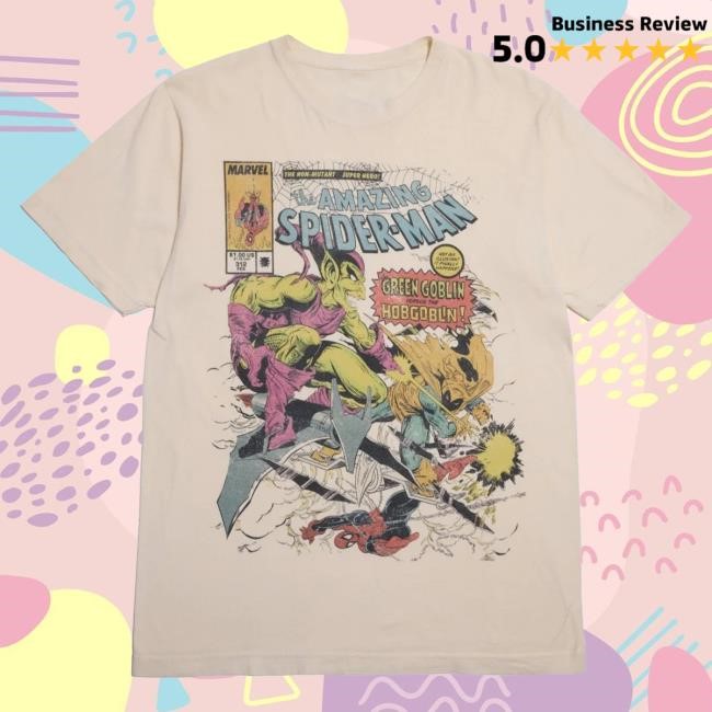 Official Heroes And Villains Merch Store Marvel Spider-Man vs Green Goblin Zine Shirts