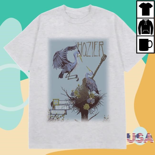 Official Hozier Seattle August 14 Show Tshirt