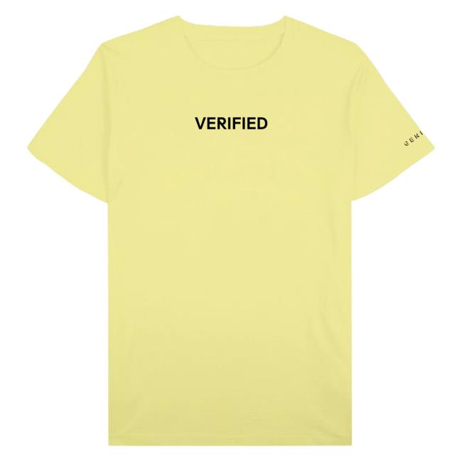 Official Genius Clothing Shop Merch Genius Verified Shirt New Lemon Yellow