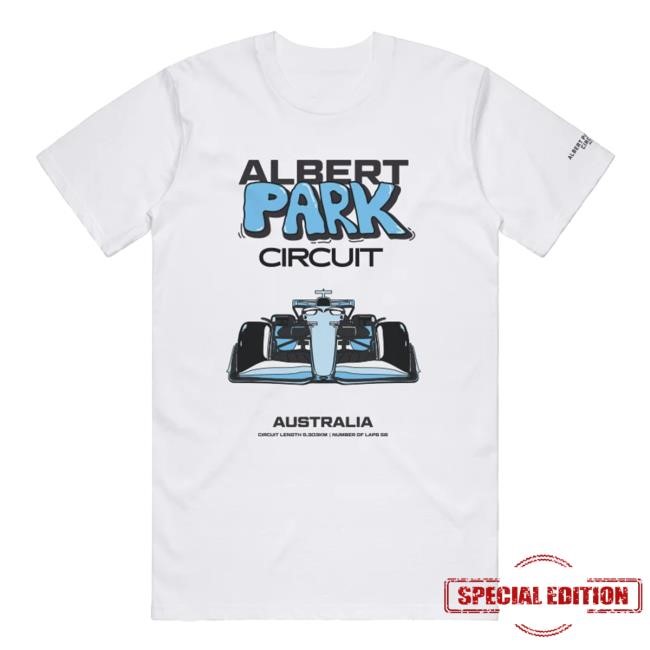 Albert Park Circuit Blue Car New T-Shirt Australian Grand Prix Store