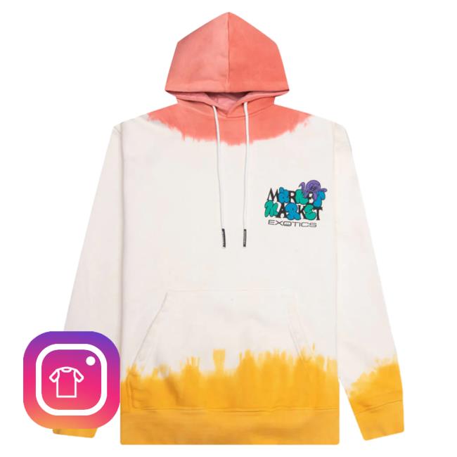 Official Feature Merch Store Shop Market Exotic Automobile Tie-Dye Crew - Red/Yellow Feature Apparel Clothing