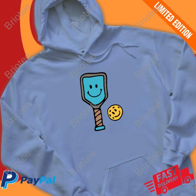 Life Is Good Merch Quirky Smiley Pickleball Hooded Sweatshirt
