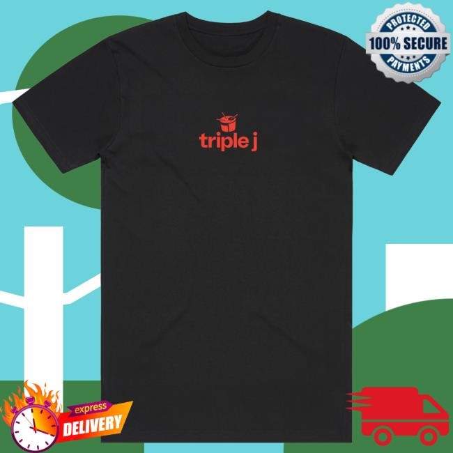 Official Triple J Store Shop New Triple J Logo Top Shirt (Black)