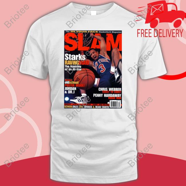 Jalen Brunson Slam Cover John Starks Raving Mad The Haunting Of An All Star Hoodie