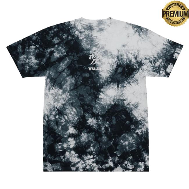 Official Yujin Clothing Japanese Love Tie Dye Shirt New Black / White Tie-Dye
