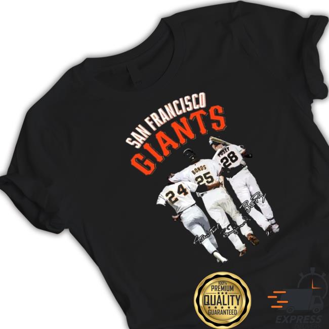 2022 San Francisco Giants Bonds vs Posey signatures Hoodie Official 2022 San Francisco Giants Bonds vs Posey signatures Tee