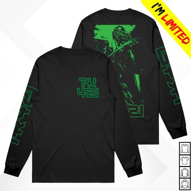 Official Lenny Kravitz Tk421 Electric Green Long Sleeve Tee Shirt