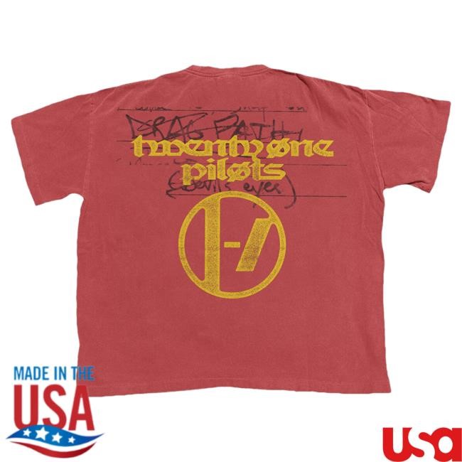 Official Twenty One Pilots Merch Store Breach Crimson Shirt 21 Pilots