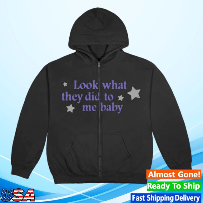 Official Daniel Caesar Merch Superpowers World Tour Look What They Did To Me Baby Zip Up Hoody