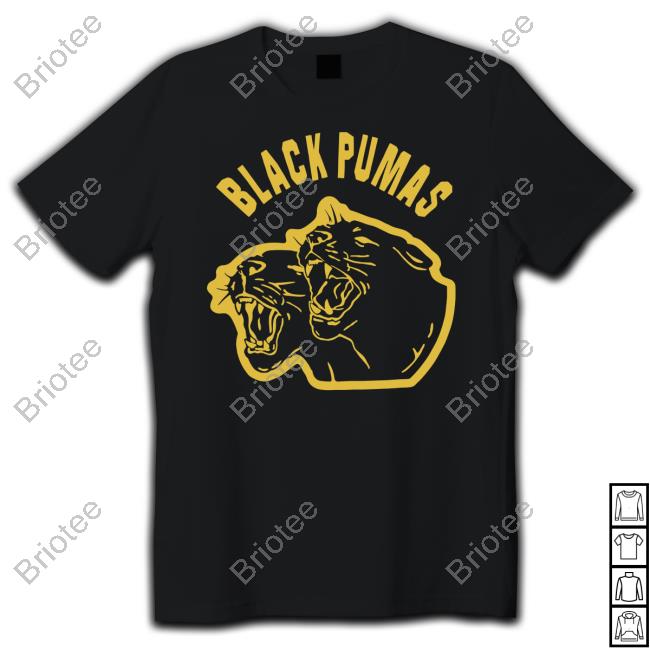 Official Hello Merch Black Pumas Varsity Shirts