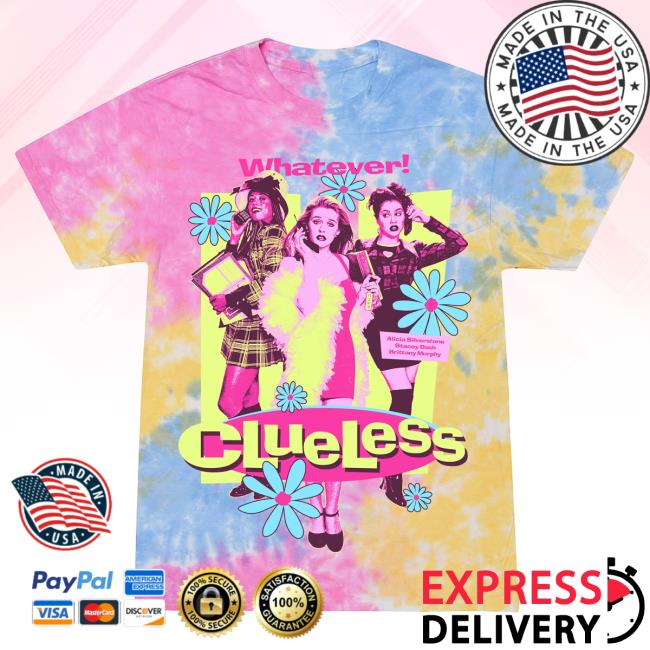 Official Studiohouse Designs Clueless Girls Tie Dye T-Shirt Sherbet (Blue/Yellow/Pink)