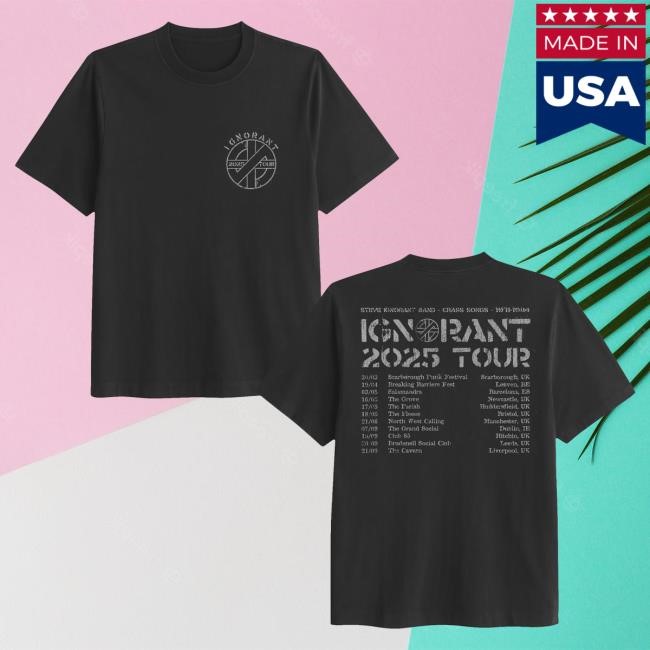 Official Steve Ignorant 2025 Tour small logo Tshirt