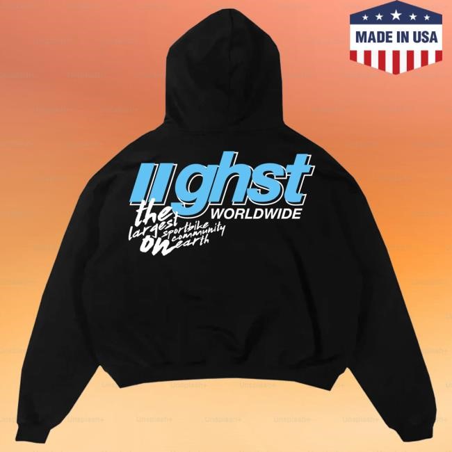 Official Ghost Racing Ghst Baby Blue Hooded Sweatshirt - Black