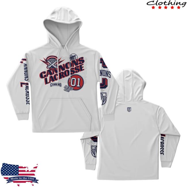 Premier Lacrosse League Shop Cannons All Over Print Hooded Sweatshirt Aop