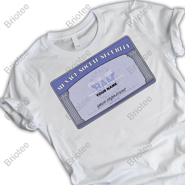 Official Kanel Joseph Customizable BAM White Social Security Tee