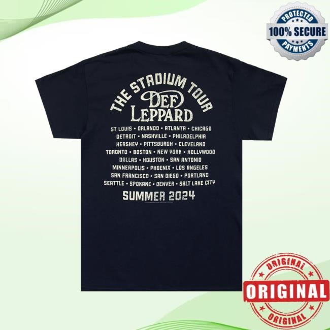 Union Jack Summer Stadium Tour Tee Shirt - Def Leppard Official Store