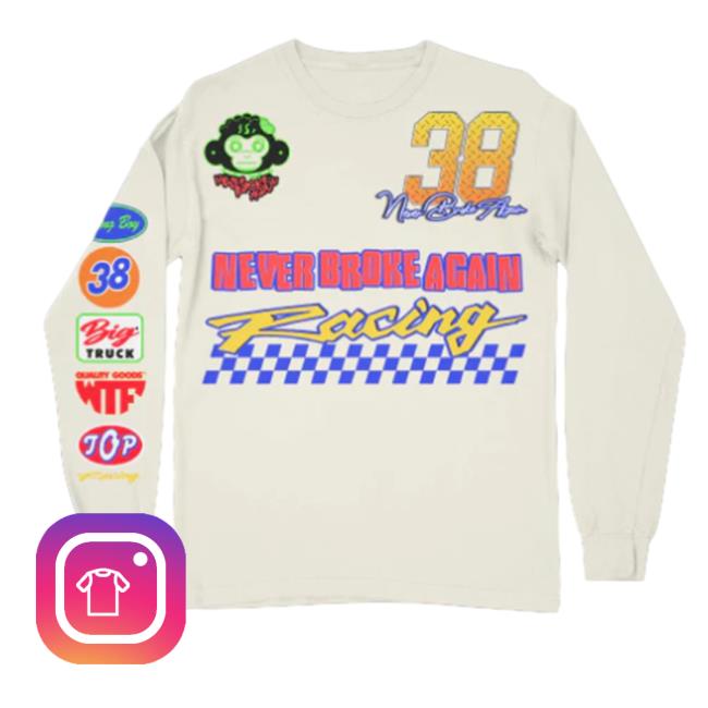 Official Never Broke Again Merch Never Broke Again Racing 38 Sweater