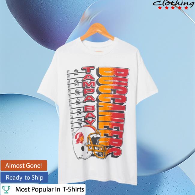 Official Junk Food Apparel Clothing Store Shop Junkfoodclothing Tampa Bay Buccaneers Helmet Yardage Flea Market Shirt 2023