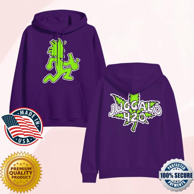 Official Icp Merch Clothing Store Insane Clown Posse Bong Man Purple Hoodie