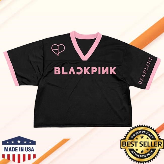 Deadline Tour Merch BLACKPINK Cropped Jersey NYC Black Shirt | Blackpink Official Merch Store