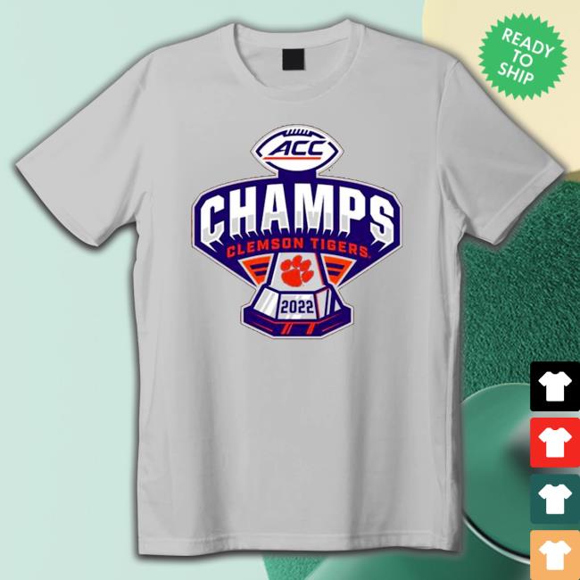 Official Clemson Tigers 2022 Acc Football Conference Champions Locker Room Premium TShirts