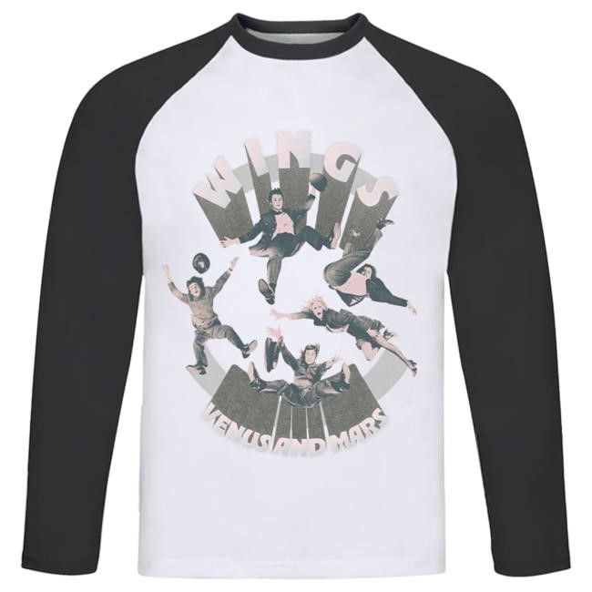 Official Paul Mccartney Venus and Mars Black Raglan Long Sleeve Hot Shirt