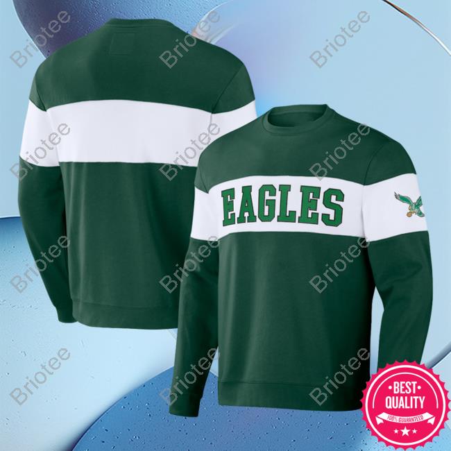 Official PhiladelphiaEagles Clothing Merch Store Shop Darius Rucker Collection by Fanatics Kelly Green Philadelphia Eagles Team Color & White Sweater