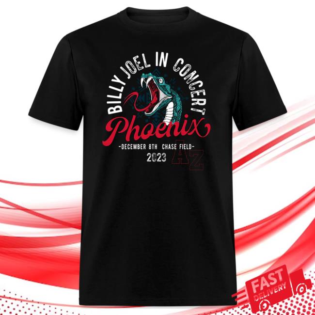Official Billy Joel Merch Store Billy Joel "12-8-23 Phoenix Event" Black Popover Shirt Online Exclusive Billy Joel Shop BillyJoel
