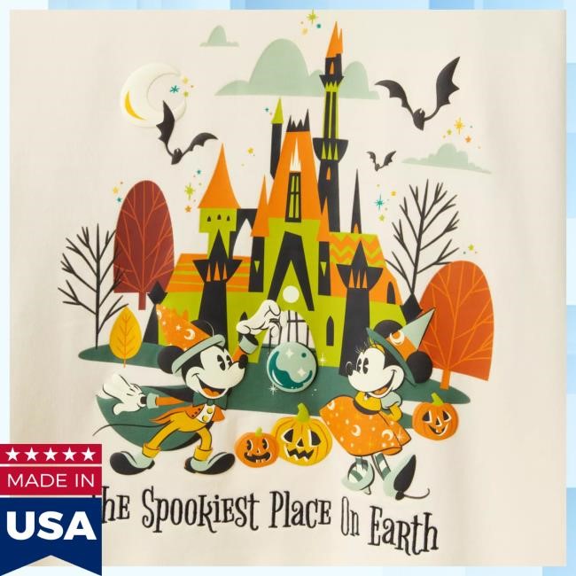 Official Disney Mickey and Minnie Mouse Halloween Crewneck for Adults