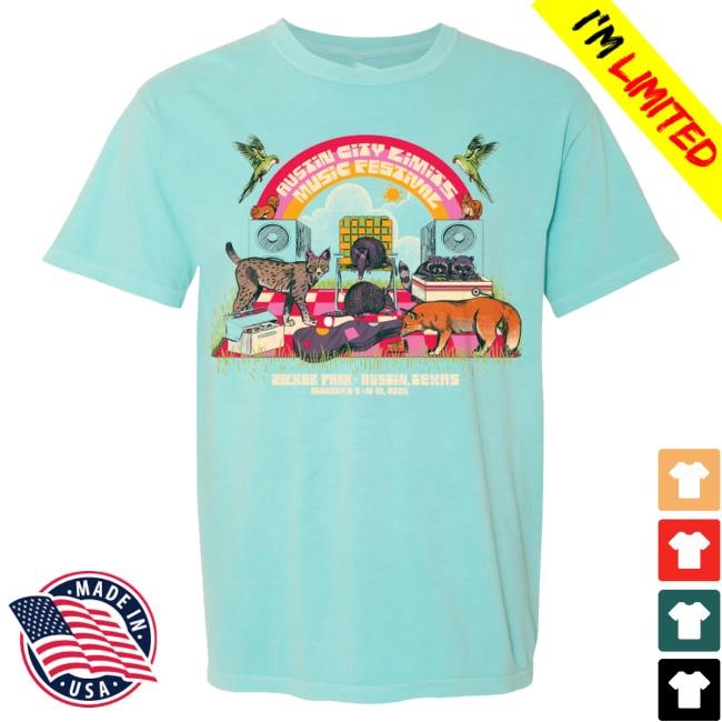 Acl Merch 2025 Critter Picnic Lineup Top Shirt Austin City Limits Music Festival