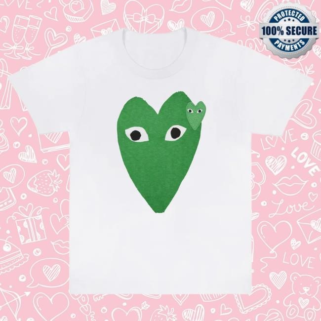 Official Forrest Comme Des Garcons Store Shop PLAY New Shirt Large Green Heart and Emblem