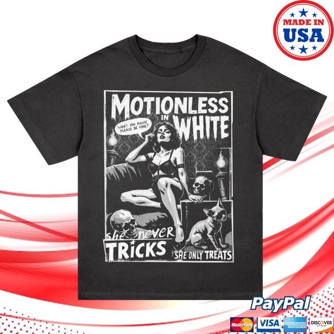 Official Miwmerch Motionless In White Tricks And Treats Tee (Black) Miw Merch Store