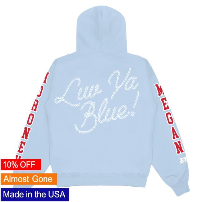 Official Megan Moroney Merch Store Shop Megan Moroney X Tennessee Titans Varsity Block Pullover Hoodie