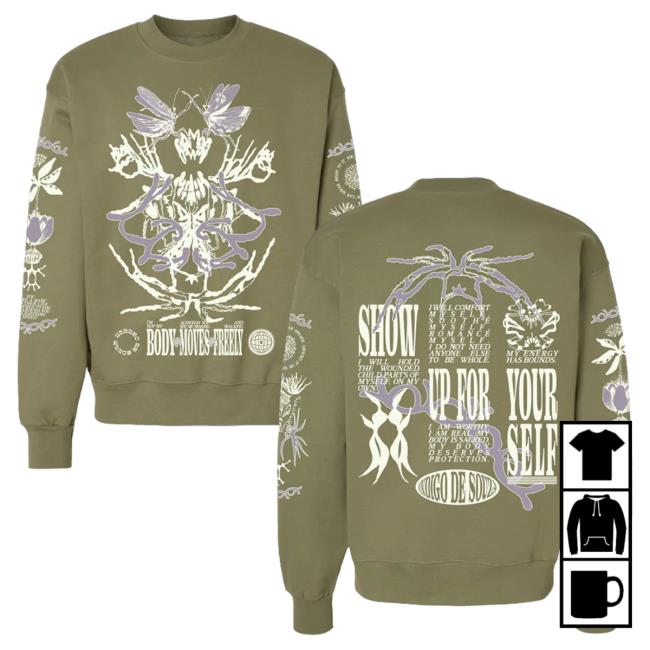 Official Hello Merch Store Indigo De Souza Self Love Oregano Hooded Sweatshirt Hellomerch