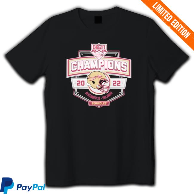 Official Cheez It Bowl Champions Seminoles Shirt