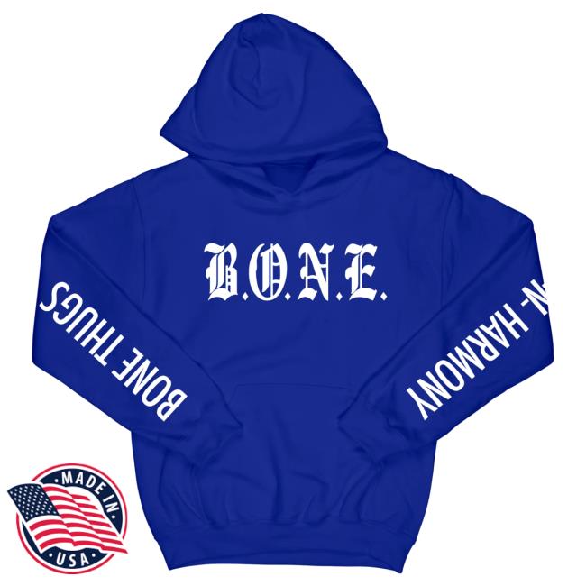 Official Merch Bar Store Bone Thugs-N-Harmony Bone Enterprise Attractive Hoodie Royal Blue MerchBar BoneThugsnHarmony Apparel Clothing Shop