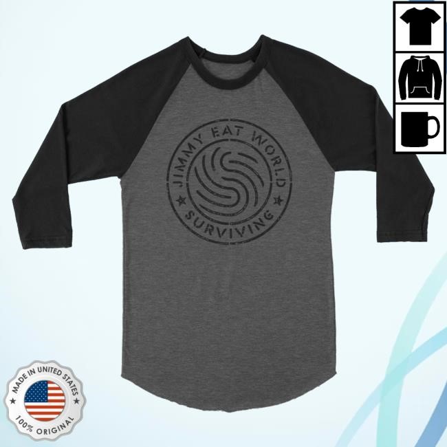 Jimmy Eat World Surviving Emblem Raglan L/S T Shirt (Gray/Black)