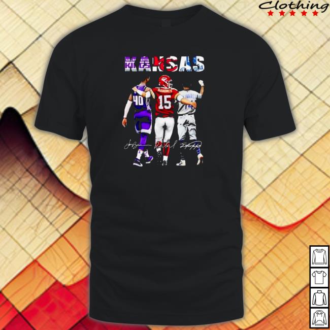 Official Sacramento Kings Harrison Barnes Kansas City Chiefs Patrick Mahomes Kansas City Royals signatures T-Shirt