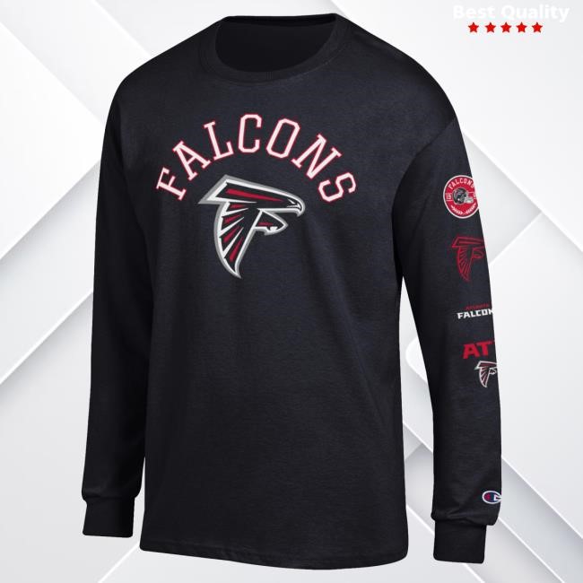 Official NFL Store Men's Atlanta Falcons Champion Black Seal LongSleeve ArizonaCardinals