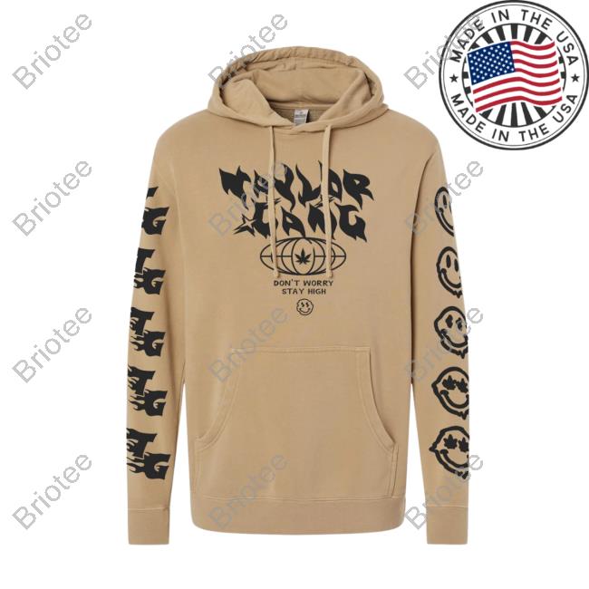 Official Taylor Gang Clothing Store Don't Worry, Stay High Crewneck Sweatshirt Tan Taylorgang Merch
