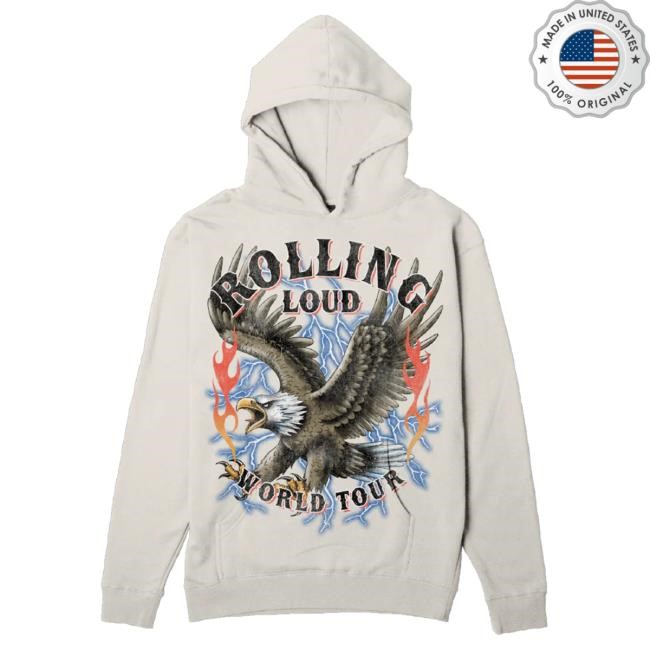 Official Rolling Loud Merch Store Shop Rolling Loud RL Eagle Hood RollingLoud