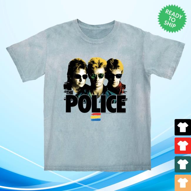 Official Merch Bar The Police Band Synchronicity Shades Image Color Blast Attractive Shirt MerchBar ThePolice