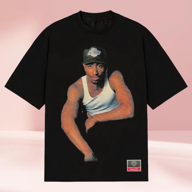 Official Interscope Records Merch Store 2Pac x LA Kings Mitchell & Ness T Shirt